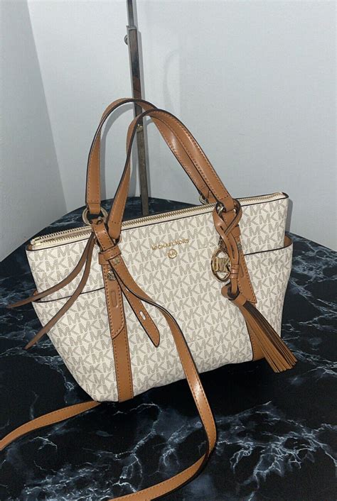 michael kors vanilla tote large|Michael Kors sullivan medium tote.